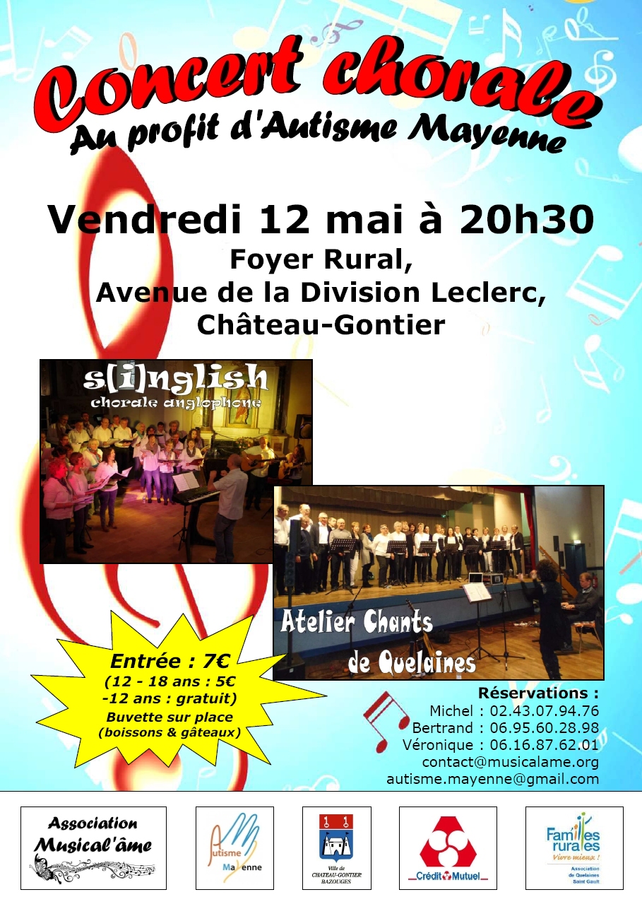 Affiche – Concert au profit d’Autisme Mayenne – Définitif